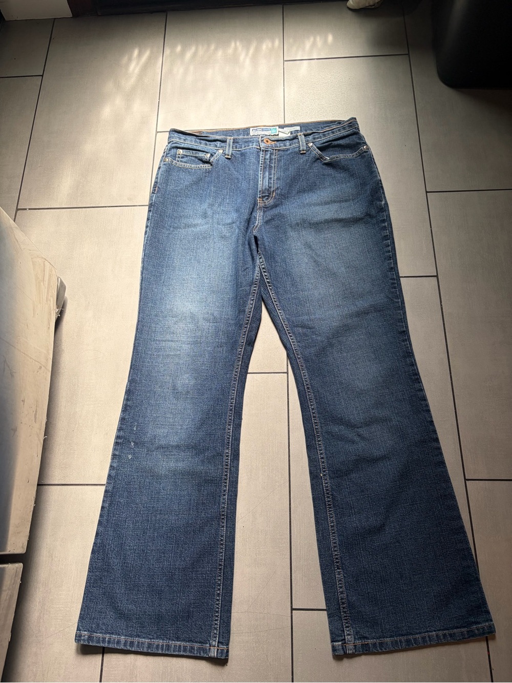 Classic Women's faded bootleg Blue Denim Jeans